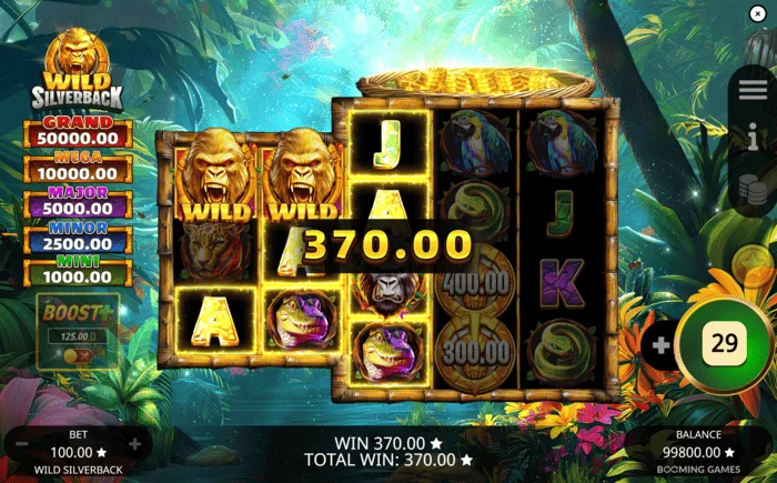 Wild Silverback - базова печалба чрез Wild Wild Coin Connect